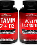 Divine Bounty Vitamin K2 With D3 & Acetyl L-Carnitine Bundle