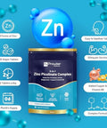 5in1 Zinc Picolinate Complex 50 mg 365 Vegan High Strength Tablets Added with Copper and Vitamin B6 6 Months' Supply Made in UK by Prowise