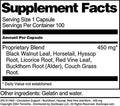 Terravita Circulation Support - Buckthorn, Hyssop, Red Vine And More - 450 Mg (100 Capsules, Zin: 511902)