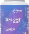 Microbiome Labs ZenBiome Sleep - Sleeping Support Probiotic for Adults - Supplement with Bifidobacterium longum 1714 Probiotics, Lemon Balm, L-theanine for Sleep & Calm (30 Capsules)