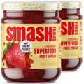 Smash Foods Strawberry Superfood Fruit Spread, No Sugar Added, Keto Jam with Chia Seeds, Vegan, Low-Calorie, 17.5 oz