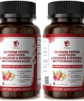 Lukaree Cayenne Pepper Entericcoated Capsules 18 In 1 Concentrated Complex W/High Potency Nutrient Moringa Hawthorn Larginine & D3K2 Supports Circulation Heart & Digestion Natural Gmp 120 Ct