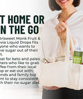 Natrisweet Monk Fruit Stevia Liquid Drops, 8 fl oz, Stevia Monk Fruit Sweetener Liquid Without Erythritol, No Fillers, Zero Calorie, Zero Carbs Stevia Monkfruit Sweetener for Coffee, Tea, Drinks