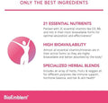 BioEmblem Women's Multivitamin Complete Daily Multi for Immunity Energy Hair Skin with Vitamin A B12 B6 D3 Biotin Iron Magnesium Collagen and Veggie Blends Gluten Free 90 Capsules