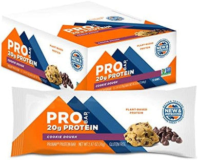 Probar Protein Bar 12 Count Peanut Butter Chocolate And Cookie Dough Gluten Nongmo Plantbased