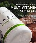 Kaged Multivitamin With Whole Foods Organic Fruits & Veggies Plant Based Vegan Multivitamin For Women And Men Vitamin C, D, E, B12 60 Servings
