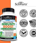 Immune Support Supplement with Vitamin C 1000mg Zinc Elderberry Ginger Beta Carotenes Immunity Boost for Adults Natural Immune Defense Antioxidant Vitamins by BioSchwartz 90 Capsules