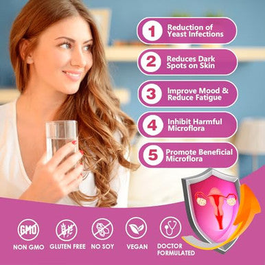 OMOGS Womens Probiotic 120 Billion CFUs 18 Strains with 3 Prebiotics and Cranberry Extract Help for Immune Booster Digestive Health Gut Health and Vaginal Health