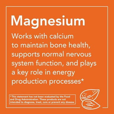 Now Supplements Magnesium Citrate 200 Mg Enzyme Function Nervous System Support 250 Count (Pack Of 1)