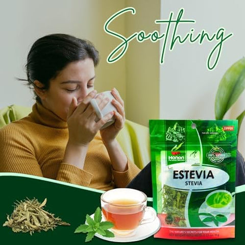 Hanan Stevia (Estevia) Loose Leaf Herbs 9 g Natural Dried Stevia Leaves Rebaudiana Plant Leaves from Peru Tea Sweetener