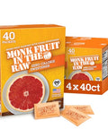 Sugar in the Raw Monk Fruit, Natural Monk Fruit Sweetener, Sugar-Free, Gluten Free, Zero Calorie, Vegan Sugar Substitute, 40 Count Packets (Pack Of 4)