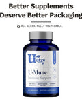 Utzy Naturals U-Mune | Immune Support W/Elderberry, Ecea, Oregano | Made In Usa | 3Rd Party Tested | 60 Capsules