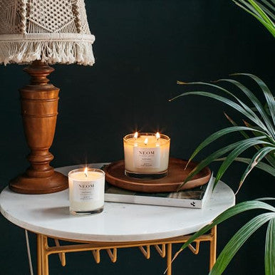 Neom Happiness Scented Candle 3 Wick Essential Oil Aromatherapy Candle Neroli Mimosa & Lemon Scent To Make You Happy