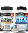 Bioschwartz 15 Day Cleanse For Colon And Gut Health Plus Cold Pressed Mct Coconut Oil Capsules (2 Month Supply)