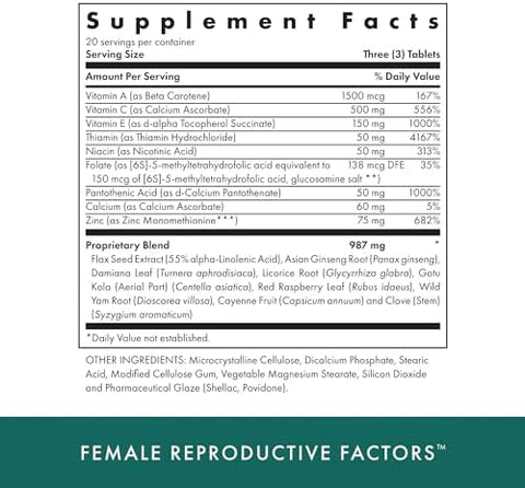 MICHAELS Health Naturopathic Programs Male and Female Reproductive Factors Couples Pack 60 Vegetarian Tablets Per Bottle Nutrients for Conception Support 20 Servings Per Bottle