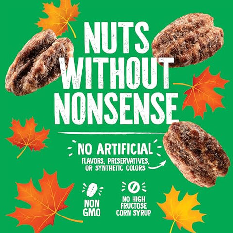 Emerald Maple Bourbon Pecans (1-Pack) | 5oz Resealable Bag | Kosher Dairy Certified, Non-GMO, Contains No Artificial Preservatives, Flavors or Synthetic Colors