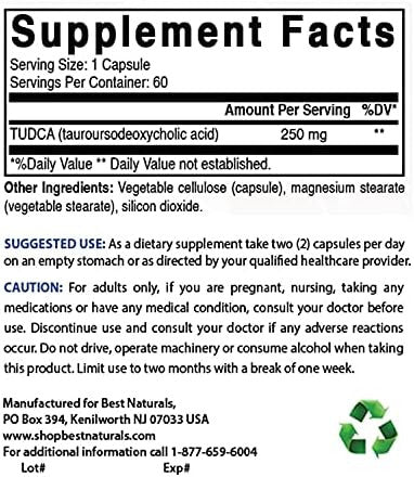 Best Naturals Tudca 250Mg & Vitamin K2 (Mk7) With D3