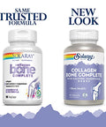 Solaray Collagen Bone Complete - Marine Collagen Capsules With Calcium Magnesium & Vitamin D3 For Women & Men Bone Strength & Health Support 90 Capsules