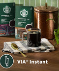 Starbucks VIA Instant Coffee, Light Roast Coffee, Veranda Blend, 100% Arabica, Single-Serve, 1 Box (50 Packets)