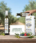 Aleta, USDA Organic Greek Extra Virgin Olive Oil, EU Certified Single Estate PDO Greece, 1 Lt (33.8 oz.) Tin, Kosher EK, Pack of 1
