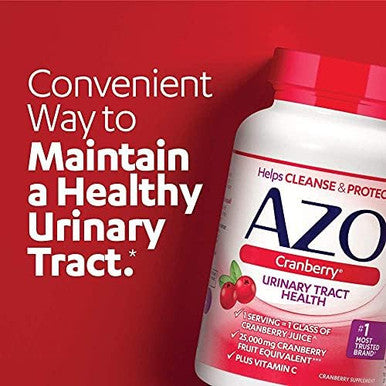 Azo Cranberry Urinary Tract Health 100 Softgels & 50 Caplets 1 Serving = 1 Glass Cranberry Juice Sugar Pacran
