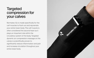 Hyperice Normatec Go Calf - Recovery System with Patented Dynamic Compression Massage Technology - Targeted Relief for Pain and Inflammation - FSA-HSA Approved