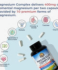 Vitalitown 10 in 1 Magnesium Complex 90 Caps and Vitalitown Organic Beet Root 60 Capsules 1300mg