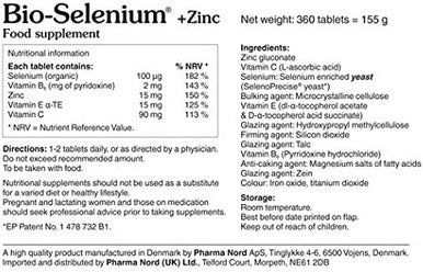 Pharma Nord Bio Selenium and Zinc 360 Tablets