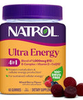 Natrol Ultra Energy 4-In-1 Blend 1000Mcg B12 Vitamin B Complex Vitamin D Coq10 Gummies 60 Ct Vegetarian Caffeine Free Supports Cellular Energy Production