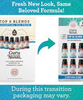 Gurunanda Essential Oil Blends 6 Pack (10Ml Each) Breathe Easy Tranquility Relaxation Harmony Calming Sleep & Thrive Natural Aromatherapy Oils For Diffuser Wellness & Diy