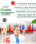 Lifeable Kids Calcium Magnesium Zinc Gummies Calcium With Vitamin D3 Great Tasting Calcium Supplements For Kids Calcium Gummies For Bone Health 90 Gummies