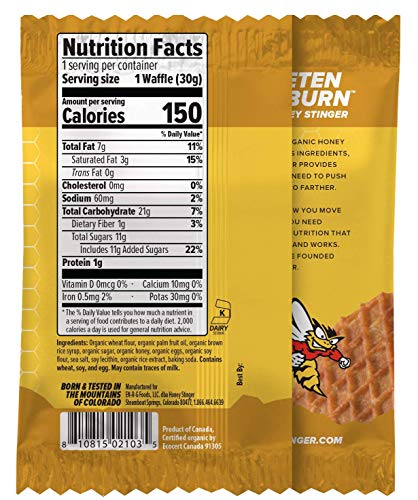 Honey Stinger Organic Honey Waffle Energy Stroopwafel For Exercise Endurance And Performance Sports Nutrition For Home & Gym Pre And Post Workout 48 Waffles 50.88 Ounce