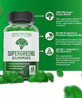 60 Supergreens Gummies Daily Green Superfoods Supplement + 60 Keto Apple Cider Vinegar Gummies Advanced Weight Loss.