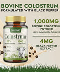 Built By Nature Colostrum Supplement 120 Capsules 1000Mg
