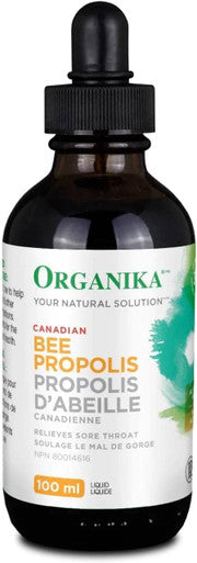 Organika Bee Propolis Liquid- Natural Immune Support, Sore Throat Relief, Antioxidant, Alcohol-- 100 Ml