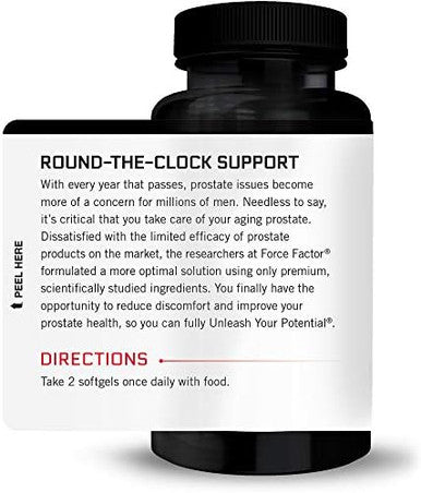 Force Factor Prostate Saw Palmetto And Beta Sitosterol Supplement For Men Prostate Health Support Size Support Urinary Relief Bladder Control Reduce Nighttime Urination 60 Count (Pack Of 2)