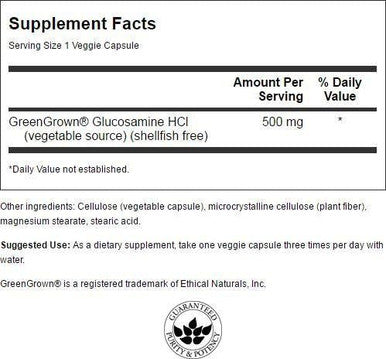 Swanson Vegetarian Glucosamine - Shellfish 500 Milligrams 90 Veg Capsules