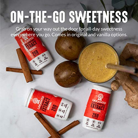 Lakanto Pure Monk Fruit Extract Drops Bundle (Original, Vanilla, Caramel) Perfect for Coffee, Tea, Smoothies, Cereal, Granola, Oatmeal, Cocktails, and More