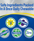 Culturelle Immune Defense Daily Probiotic For Women & Men - 28 Count, Mixed Berry Chewables With 4-In-1 Immune Support. Probiotic Vitamin C, Vitamin D, And Zinc Plus Elderberry