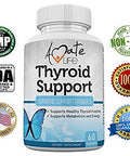 Thyroid Support Supplement with Iodine and Vitamin B12 for Energy Focus and Metabolism Booster Formula for Women and Men Improves Metabolic Functions Better Focus 60 Capsules Non-GMO by Amate Life