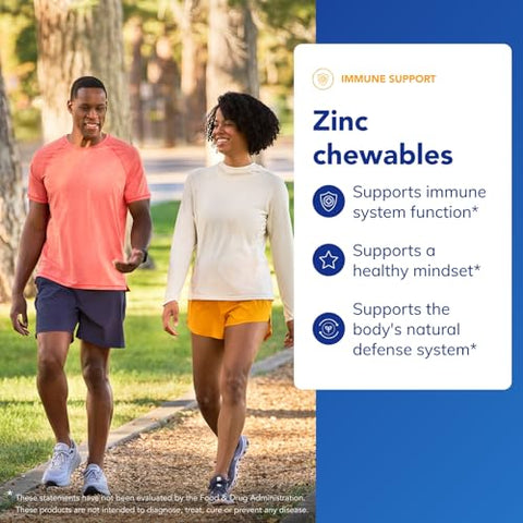 Pure Encapsulations Zinc Chewables Supplement For Immune System Support Growth And Development And Wound Healing 100 Chewable Tablets Natural Orange Flavor