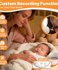 Hmusic Portable White Noise Machine With Voice Recording - 16 Soothing Sounds Sleep Machine 20-60H Battery 3-Level Night Light | 3 Timers Sleep Aid For Adults & Babies