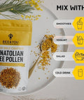 Bee And You Bee Pollen Granules, 16Oz (1Lb) Bag, 100% Pure, Natural Supplement, Antioxidants, Proteins, Vitamins, Amino Acids, For Adults, Women, Men