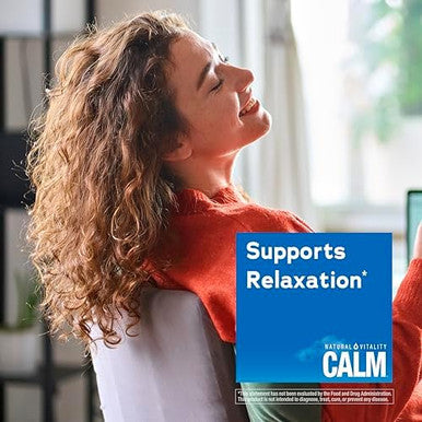Natural Vitality Calm Magnesium Supplement Anti Stress Drink Mix Powder Gluten Free Vegan & Non GMO