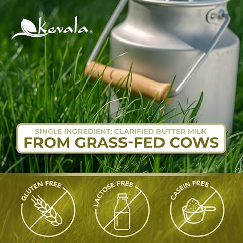 Kevala Avocado Ghee - Made with Grass Fed CowsÃ¢â‚¬â„¢ Milk, Blend of Cold-Pressed Avocado Oil and Ghee, Unsalted Spread for Toast and Wraps with no Preservatives, Great for Keto and Low-Carb Diets, 2 lb