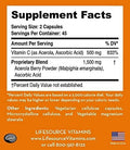 LifeSource Vitamins Ultra AcerolaC Acerola Berry Powder 1500 mg 90 Capsules 500 mg of Vitamin C per Serving
