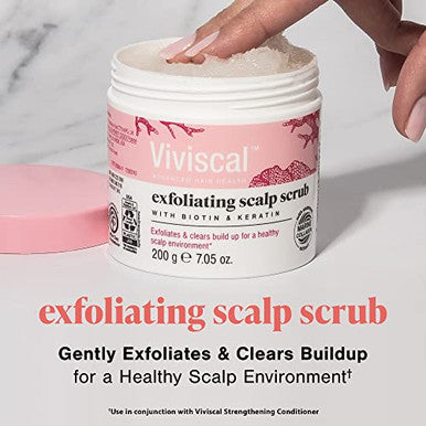 Viviscal Exfoliating Scalp Scrub Clarifying Scrub With Biotin & Keratin Promote Fuller & Healthier Hair Growth Gentle Exfoliating Scalp Treatment 200G (7.05 Oz.)