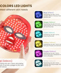 Musewish Red Light Therapy For Face7-1 Colors Led Facial Skin Care Mask Red Light Mask For Face Infrared Light Mask Anti-Aging Wrinkle Acne Rechargeable Portable Home & Travel