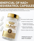 Nad Supplement, 120 Capsules Nicotinamide Riboside 1000Mg Pure Organic, Anti Aging Antioxidant Cellular Repair Energy And Dna Repair