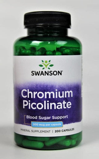 Swanson Chromium Picolinate - Natural Supplement - (200 Capsules 200mcg Each) (4 Pack)